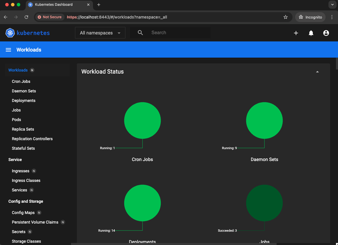 Painel da NNumbers Cloud, Acesso externo com Ingress: 6. Utilize o token gerado para fazer o login