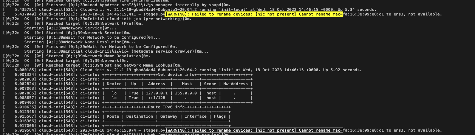 Painel da NNumbers Cloud, Instâncias computacionais: para verificar o log da instância computacional, no menu