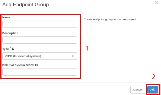 Painel da NNumbers Cloud, VPN site-to-site: após preenchido, no rodapé clique em Add