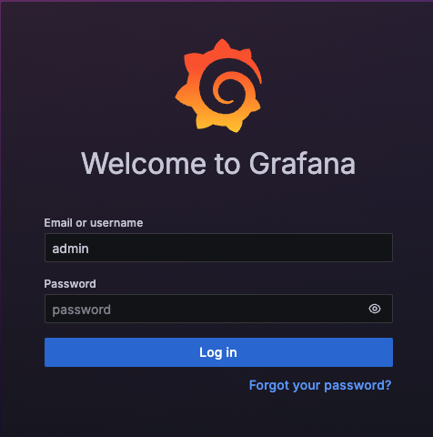 Painel da NNumbers Cloud, Acesso externo com Ingress: 4. Execute o login com usuário admin e senha recuperada