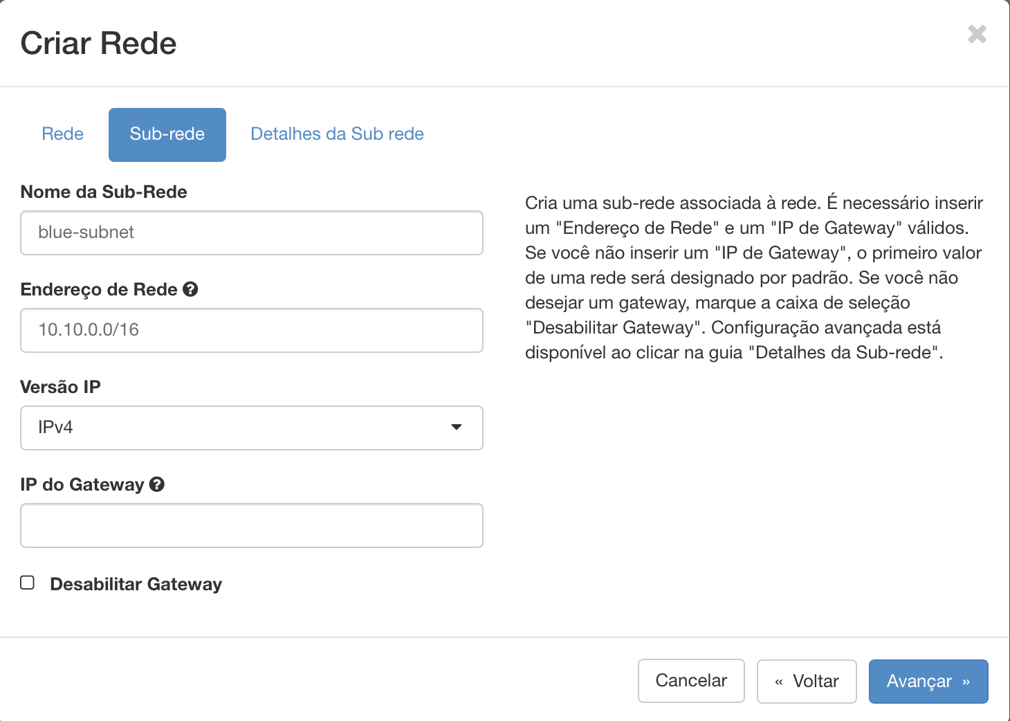 NNumbers Cloud console, Networks: Gateway IP: the gateway's IP address (for example, 192.168.0.254). The default