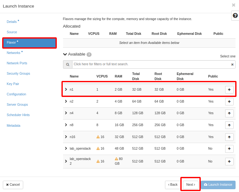 NNumbers Cloud console, Volumes: under Flavor, select the same plan the instance used before